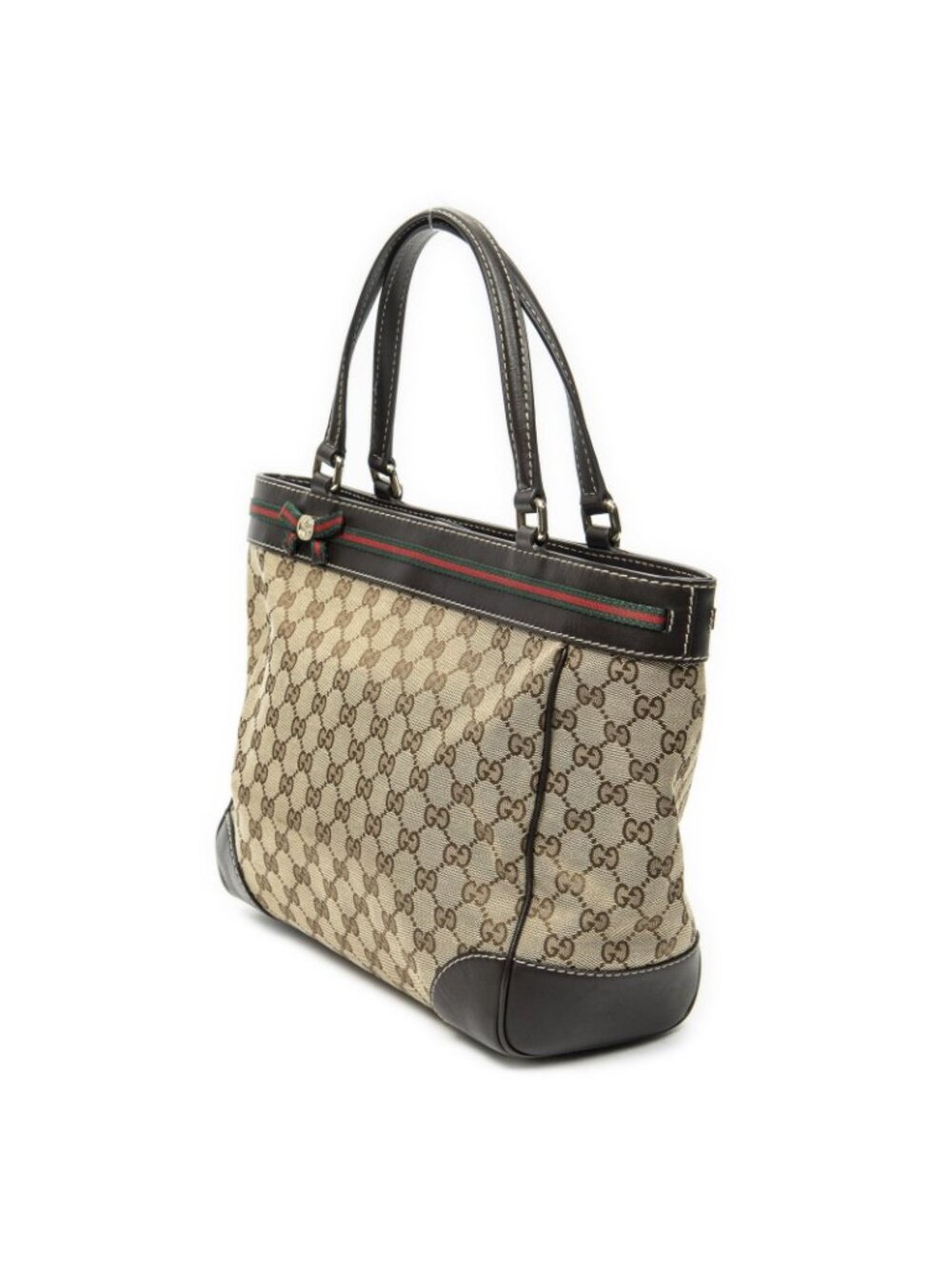 Gucci Tote Beige Brown GG Canvas - Picture 2 of 10